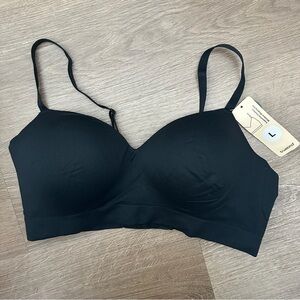 Truekind Supportive Comfort Wireless Shaping Bra Womens Large Black